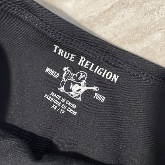 NWT True Religion Black Ombré Glitter Leggings *XS - Picture 3 of 5